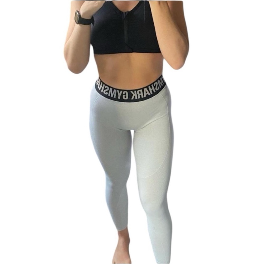 Gymshark Size Small Light Grey High-Waisted Athletic Leggings